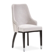 Carmela Set of 2 Dining Arm Chairs - Zinc Gray/Glossy Charcoal