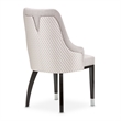 Carmela Set of 2 Dining Arm Chairs - Zinc Gray/Glossy Charcoal