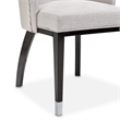 Carmela Set of 2 Dining Arm Chairs - Zinc Gray/Glossy Charcoal