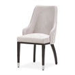 Carmela Set of 2 Dining Arm Chairs - Zinc Gray/Glossy Charcoal
