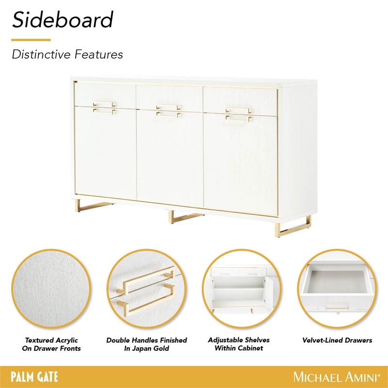 Palm Gate Sideboard - Cloud White