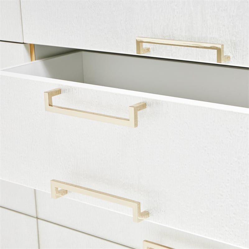 Palm Gate Dresser with Mirror - Cloud White