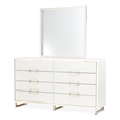 Palm Gate Dresser with Mirror - Cloud White