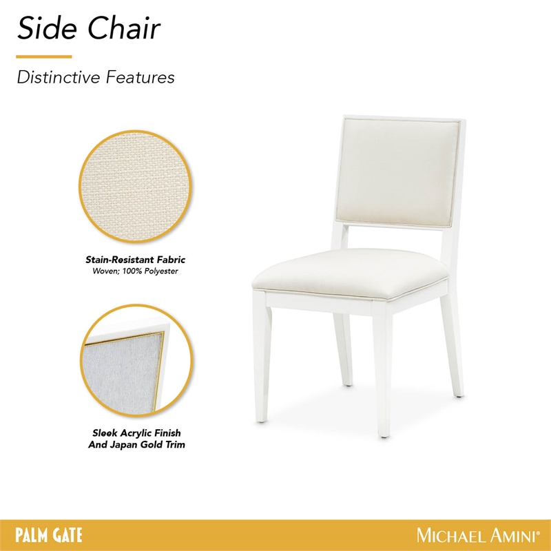 Palm Gate Dining Side Chair - Set of 2 - Cloud White