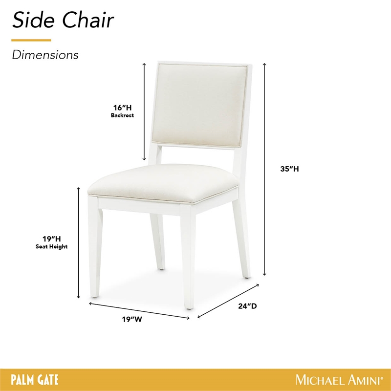 Palm Gate Dining Side Chair - Set of 2 - Cloud White
