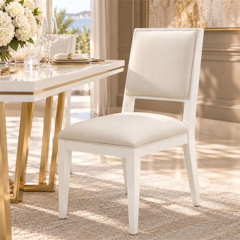 Palm Gate Dining Side Chair - Set of 2 - Cloud White