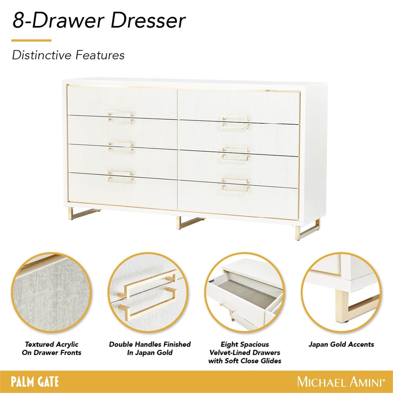 Palm Gate Dresser - Cloud White