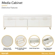 Palm Gate Media Cabinet - Cloud White