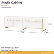 Palm Gate Media Cabinet - Cloud White
