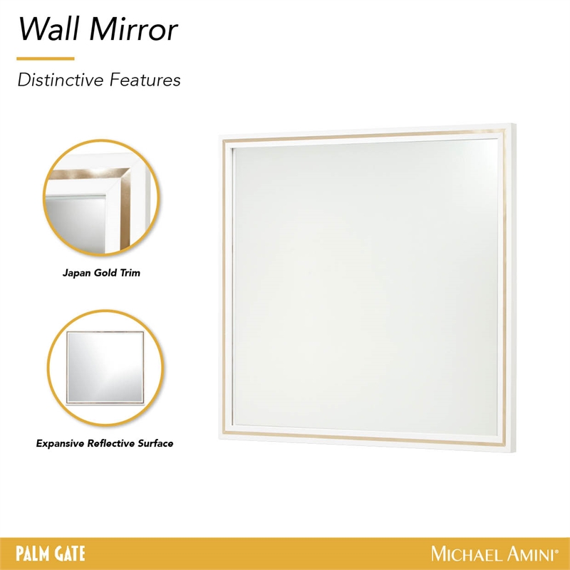 Palm Gate Wall Mirror - Cloud White
