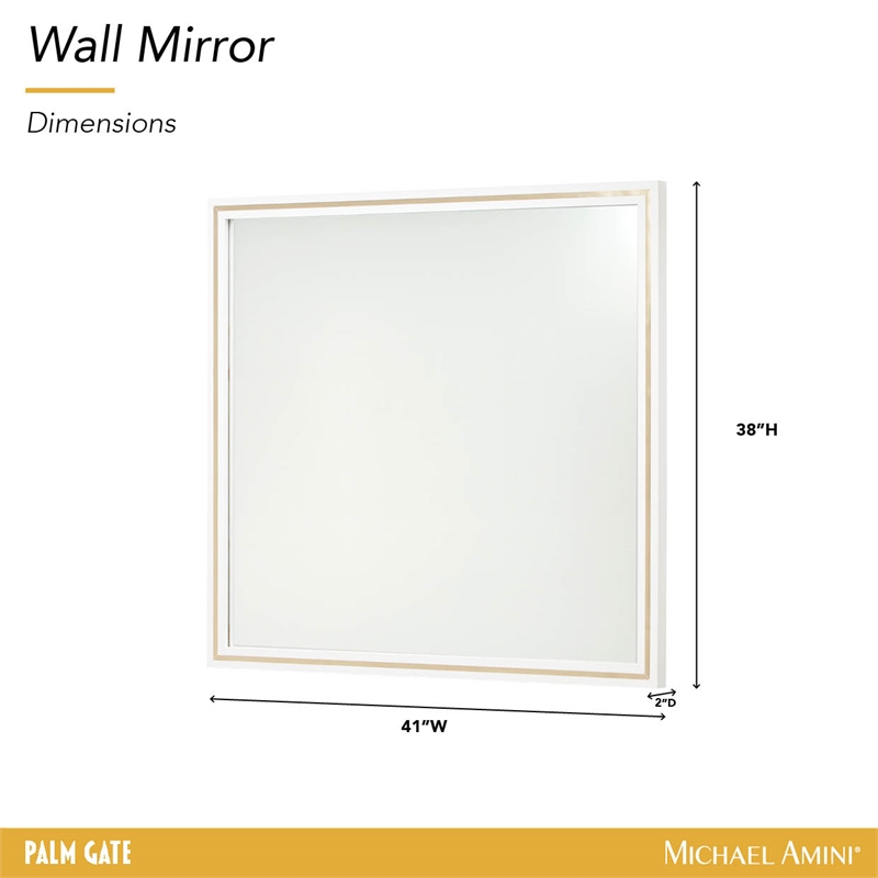 Palm Gate Wall Mirror - Cloud White