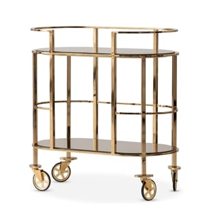 Savannah Breeze Bar Cart - Bright Gold