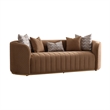 Ariana Velvet Sofa - Caramel/Gold