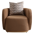 Ariana Velvet Accent Chair - Caramel/Gold