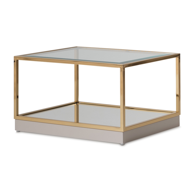 Savannah Breeze Short Cocktail Table Set of 2 - Bright Gold