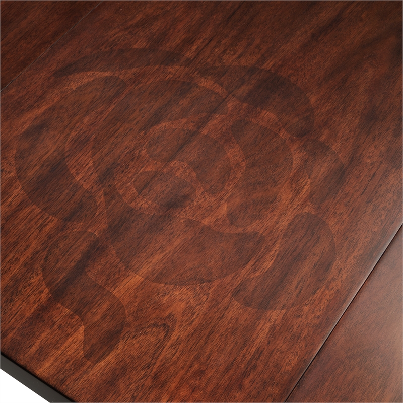 Michael Amini Camellia Field Rectangular Pedestal Dining Table in Warm Pecan