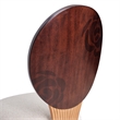 Michael Amini Camellia Field Dining Side Chair in Linen/Warm Pecan (Set of 2)