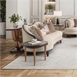 Michael Amini Camellia Field Console Table in Warm Pecan