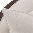Michael Amini Camellia Field 3-Piece Chenille Sofa in Linen/Warm Pecan