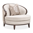 Michael Amini Camellia Field Velvet Matching Chair in Porcini/Warm Pecan