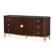 Michael Amini Camellia Field 6-Drawers 2-Shelves Dresser in Warm Pecan