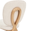 Michael Amini Camellia Field Chenille Vanity Chair in Linen/Antique Gold