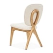 Michael Amini Camellia Field Chenille Vanity Chair in Linen/Antique Gold