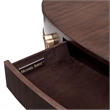 Michael Amini Camellia Field Oval Cocktail Table in Warm Pecan