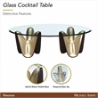 Houston Cocktail Table - Brushed Gold