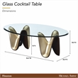 Houston Cocktail Table - Brushed Gold