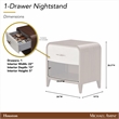 Houston 1-Drawer Nightstand - Walnut