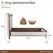 Houston Eastern King Channel Tufted Panel Bed - Porcini/Walnut