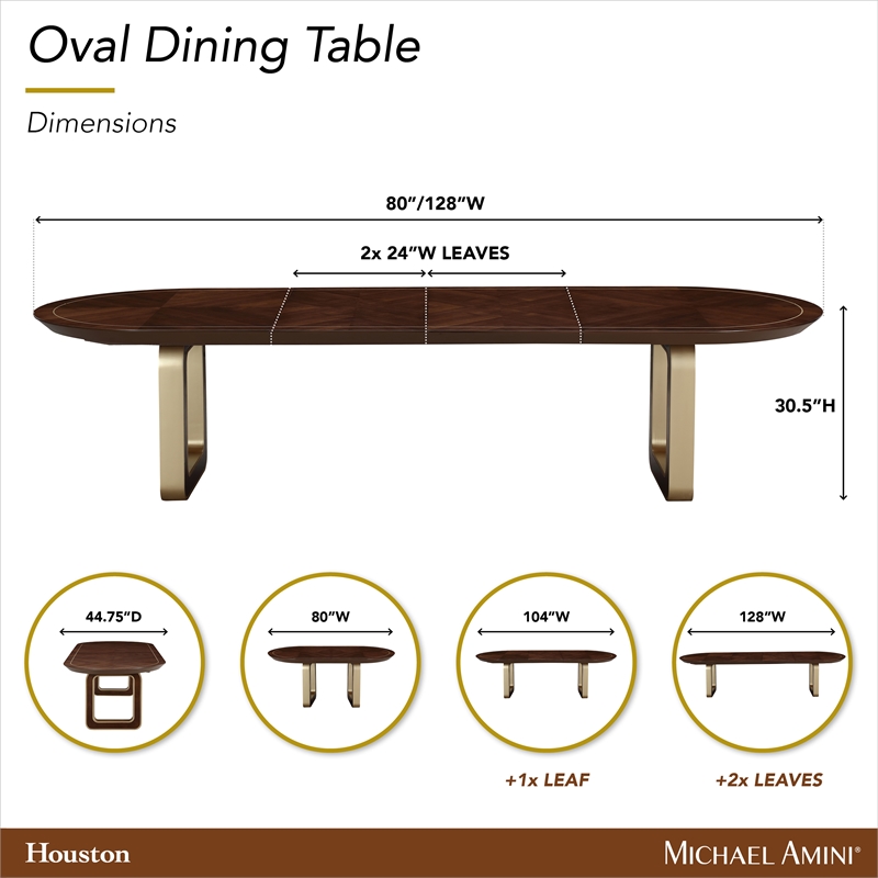 Houston Oval Dining Table - Walnut