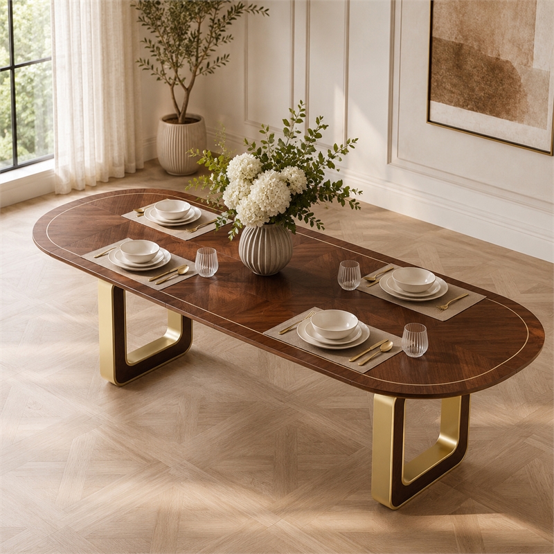 Houston Oval Dining Table - Walnut