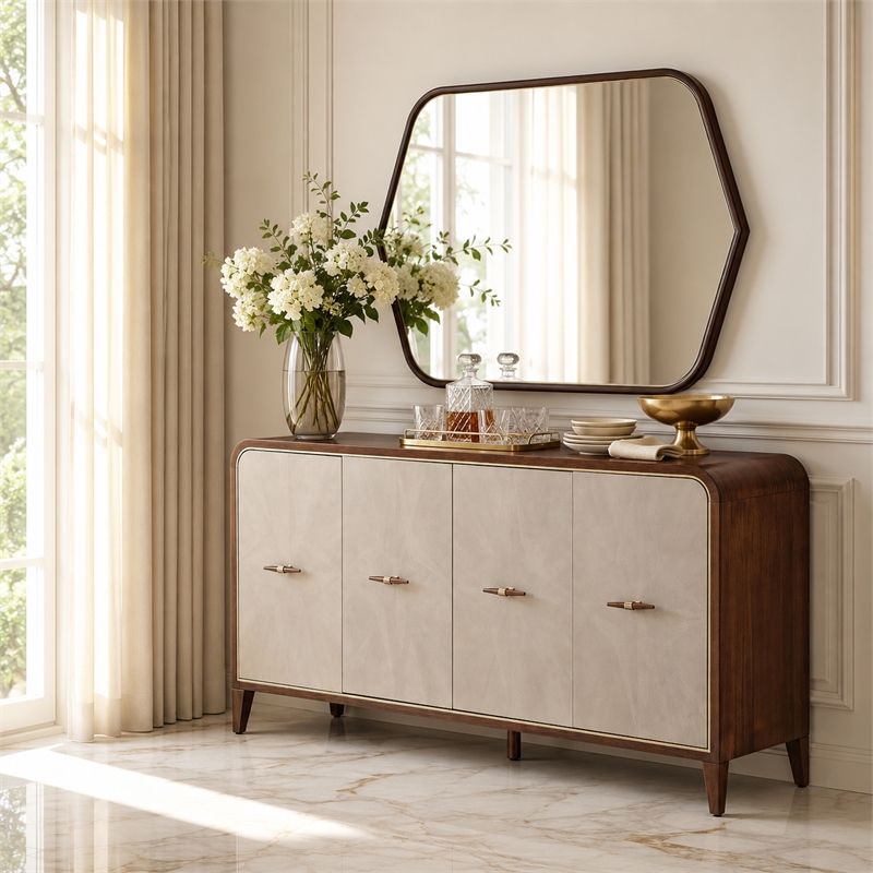 Houston Sideboard with Mirror - Walnut