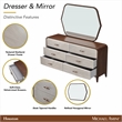 Houston Dresser with Mirror - Walnut