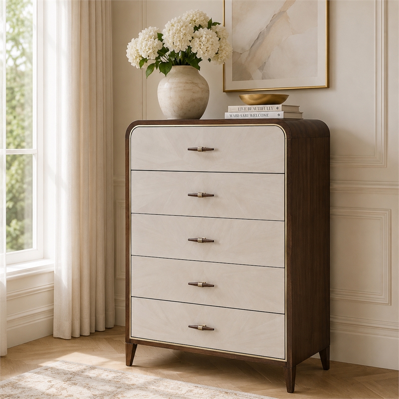 Houston 5-Drawer Chest - Walnut