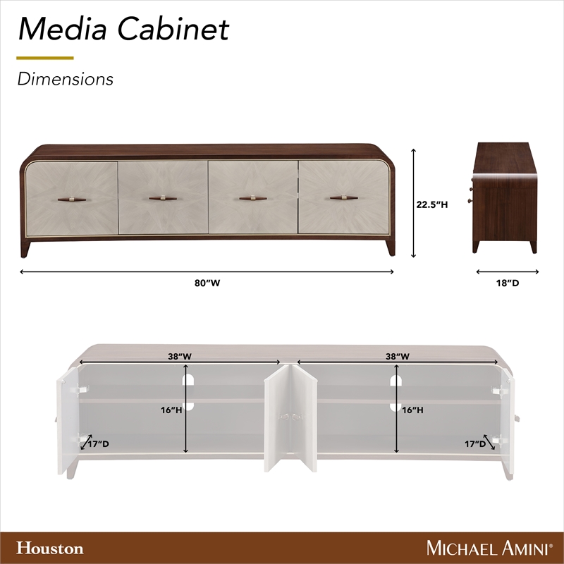 Houston Media Cabinet - Walnut