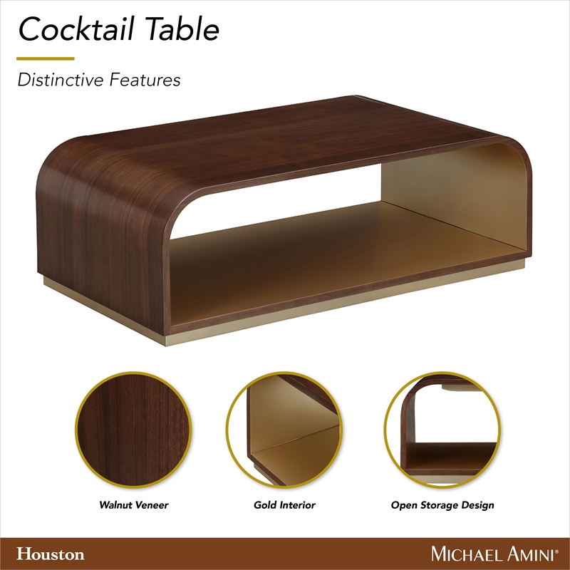 Houston Modern Wood Cocktail Table - Walnut