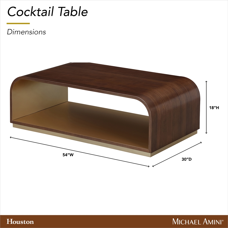Houston Modern Wood Cocktail Table - Walnut