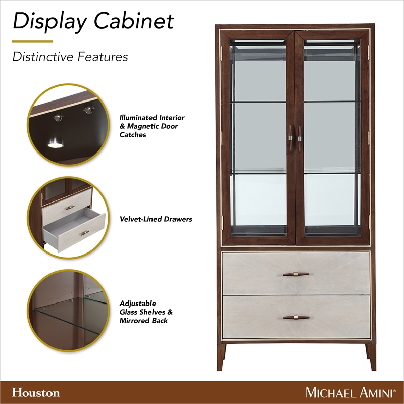Houston Display Cabinet - Walnut