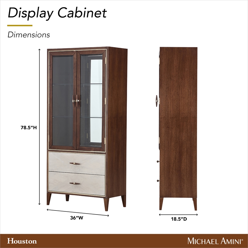 Houston Display Cabinet - Walnut