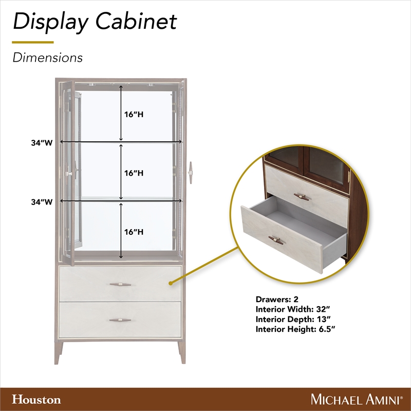 Houston Display Cabinet - Walnut