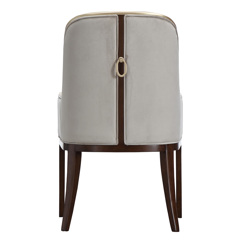 Houston Dining Arm Chair - Porcini/Walnut