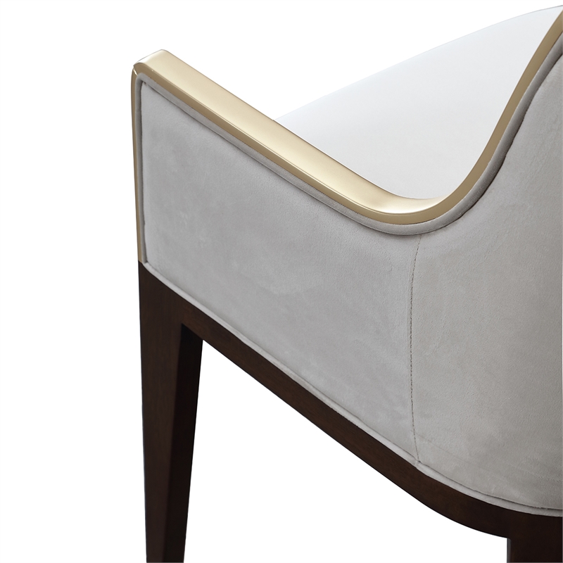 Houston Dining Arm Chair - Porcini/Walnut