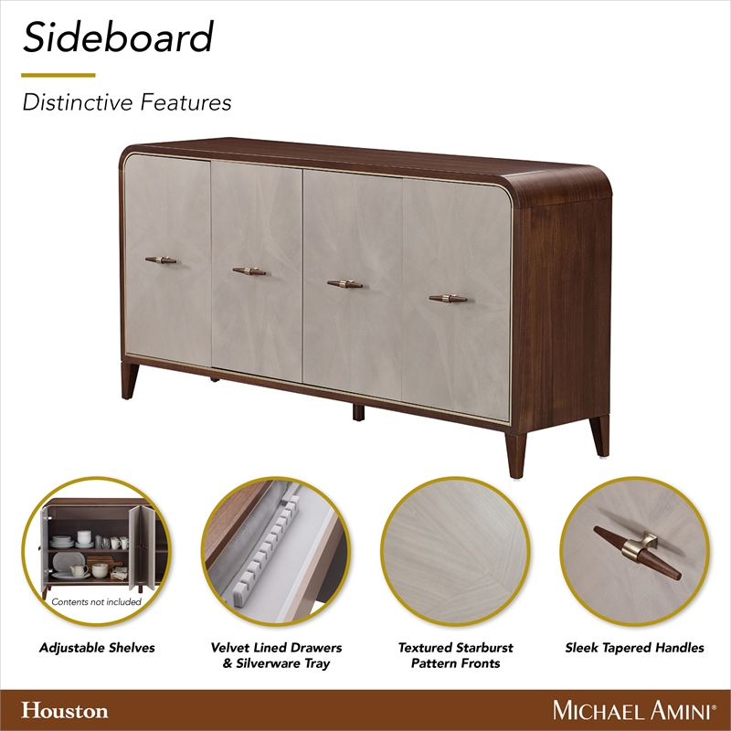 Houston Sideboard with Drawers - Walnut