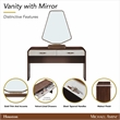 Houston Vanity with Mirror - Walnut