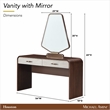 Houston Vanity with Mirror - Walnut