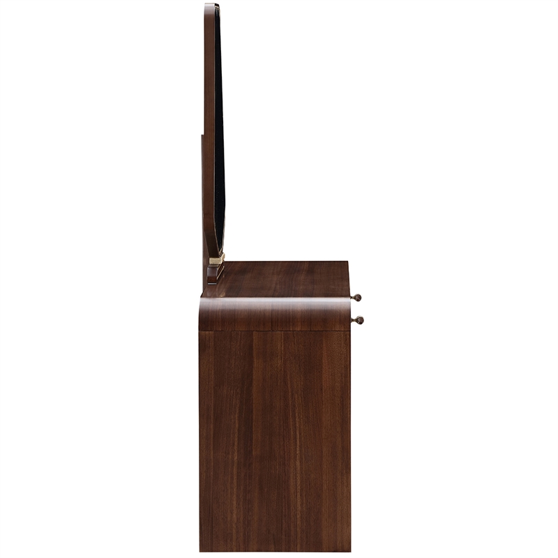 Houston Vanity with Mirror & Chair - Walnut