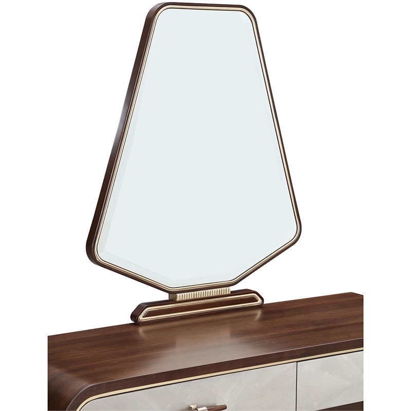 Houston Vanity with Mirror & Chair - Walnut